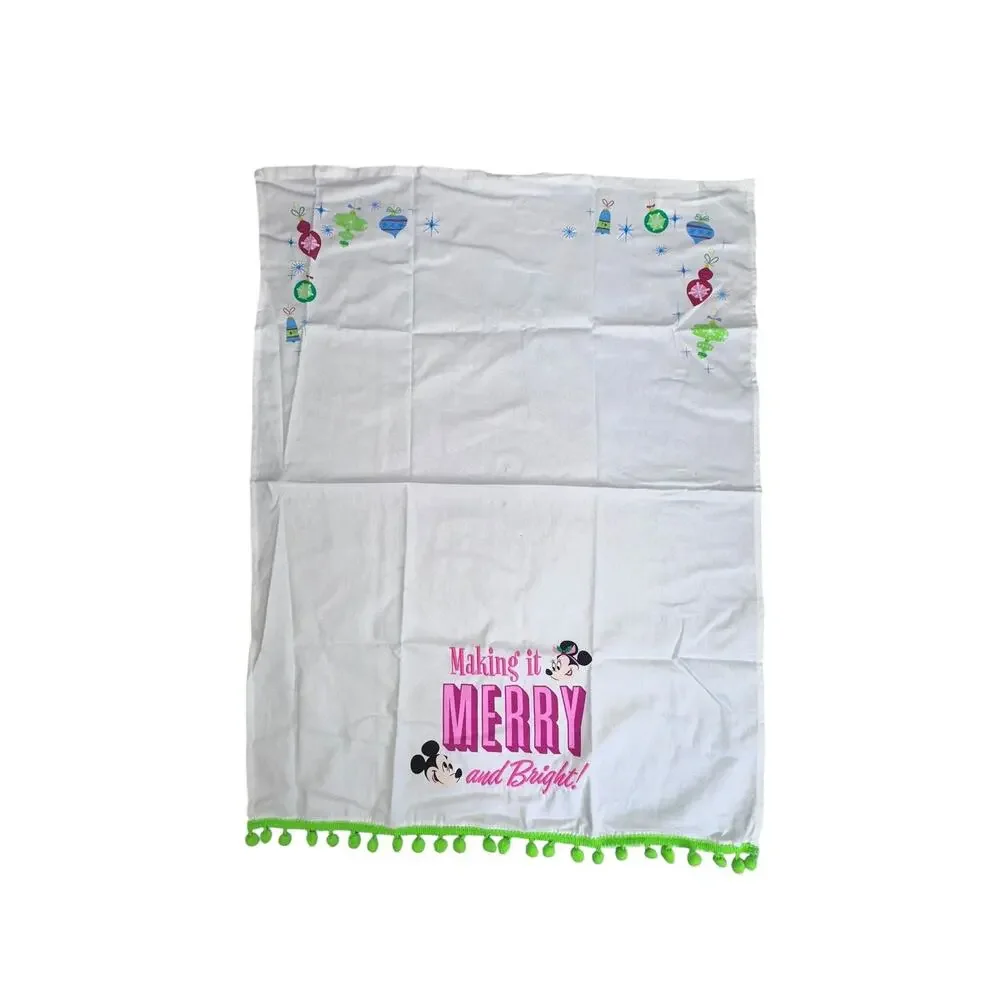 Disney Parks Christmas Making it Merry and Bright Kitchen Towel New